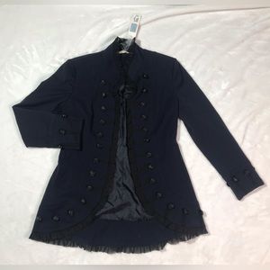 Women’s Soft Surroundings Navy XS Military style Blazer NWT